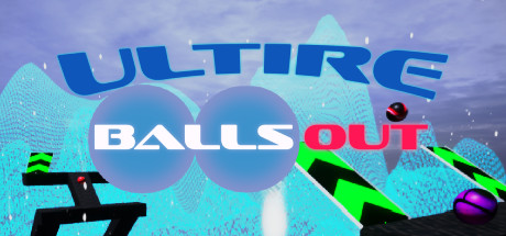 Header capsule with competing text, cyan figures, circular shapes, and cropped weapons